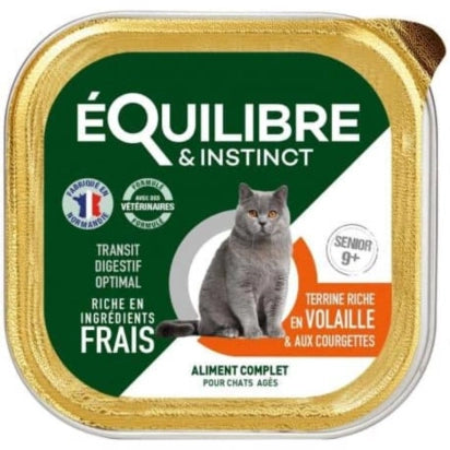 PÂTÉE RICHE EN VOLAILLE ET AUX COURGETTES POUR CHAT SENIOR - 85G