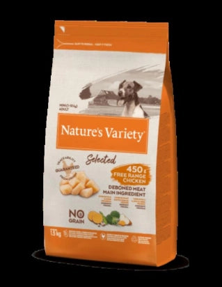 NATURE'S VARIETY chien Selected mini adult poulet 1,5kg