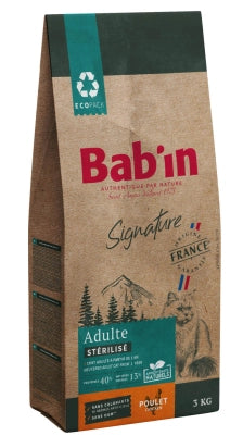 BAB'IN SIGNATURE CHAT ADULTE STERILISE POULET 3 KG