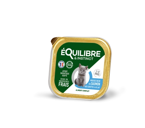MOUSSE RICHE EN SAUMON ET AUX CAROTTES POUR CHATON - 85G