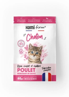 Repas complet au poulet pour chaton 80gr HAMIFORM