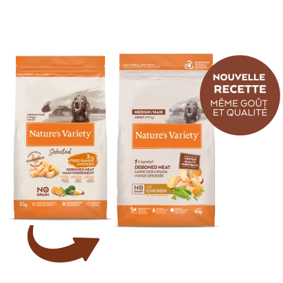 NATURE'S VARIETY chien Selected med adult poulet 10kg