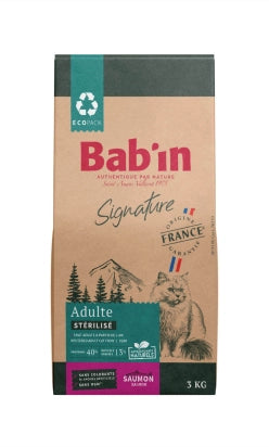 BAB'IN SIGNATURE CHAT ADULTE STERILISE SAUMON 3 KG