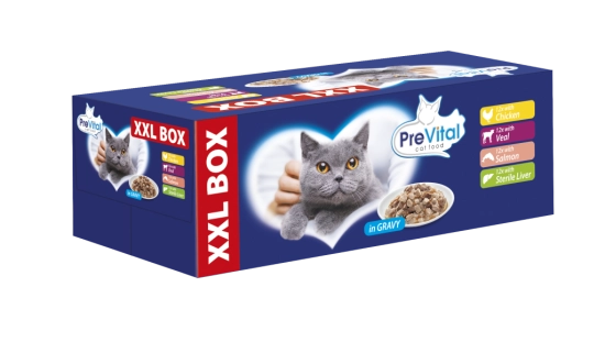 MULTIPACK DE POCHONS POUR CHATS PREVITAL - 48 POCHONS DE 100G