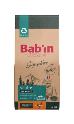 BAB'IN SIGNATURE CHAT ADULTE STERILISE POULET 6 KG