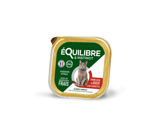 PÂTÉE RICHE EN BOEUF ET AUX COURGETTES POUR CHAT STÉRILISÉ - 85G